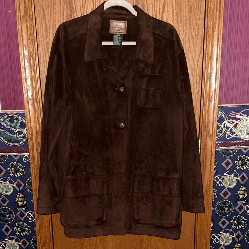 Lauren Ralph Lauren Dark Brown Suede Blazer